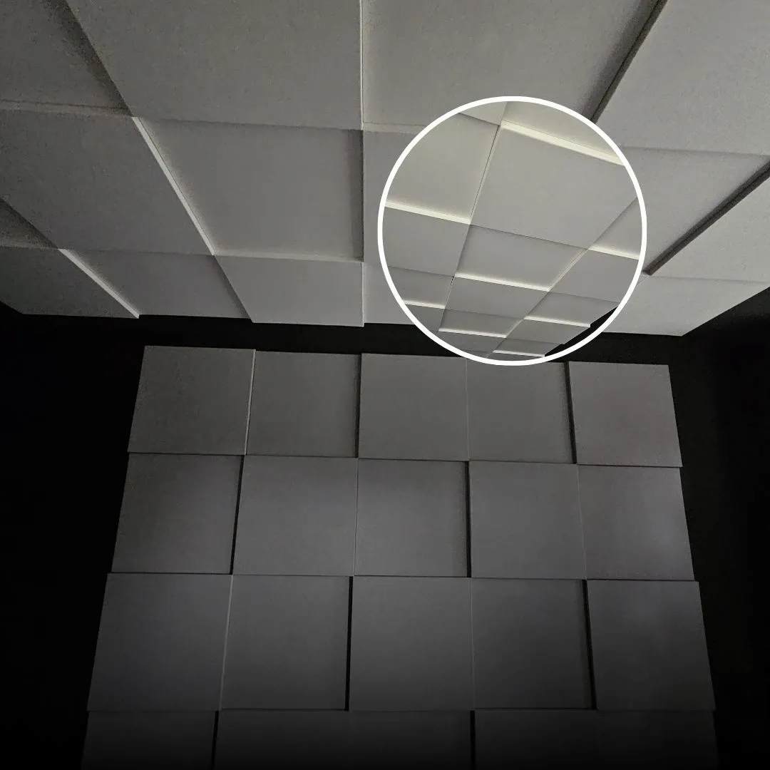 Домашняя студия подкастов и музыки с акустическими панелями Echo Wall