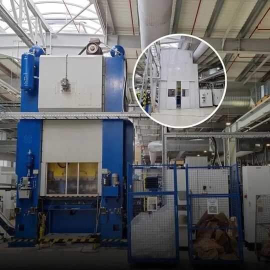 Промышленная звукоизоляция шумного пресса на заводе Miba Steeltec