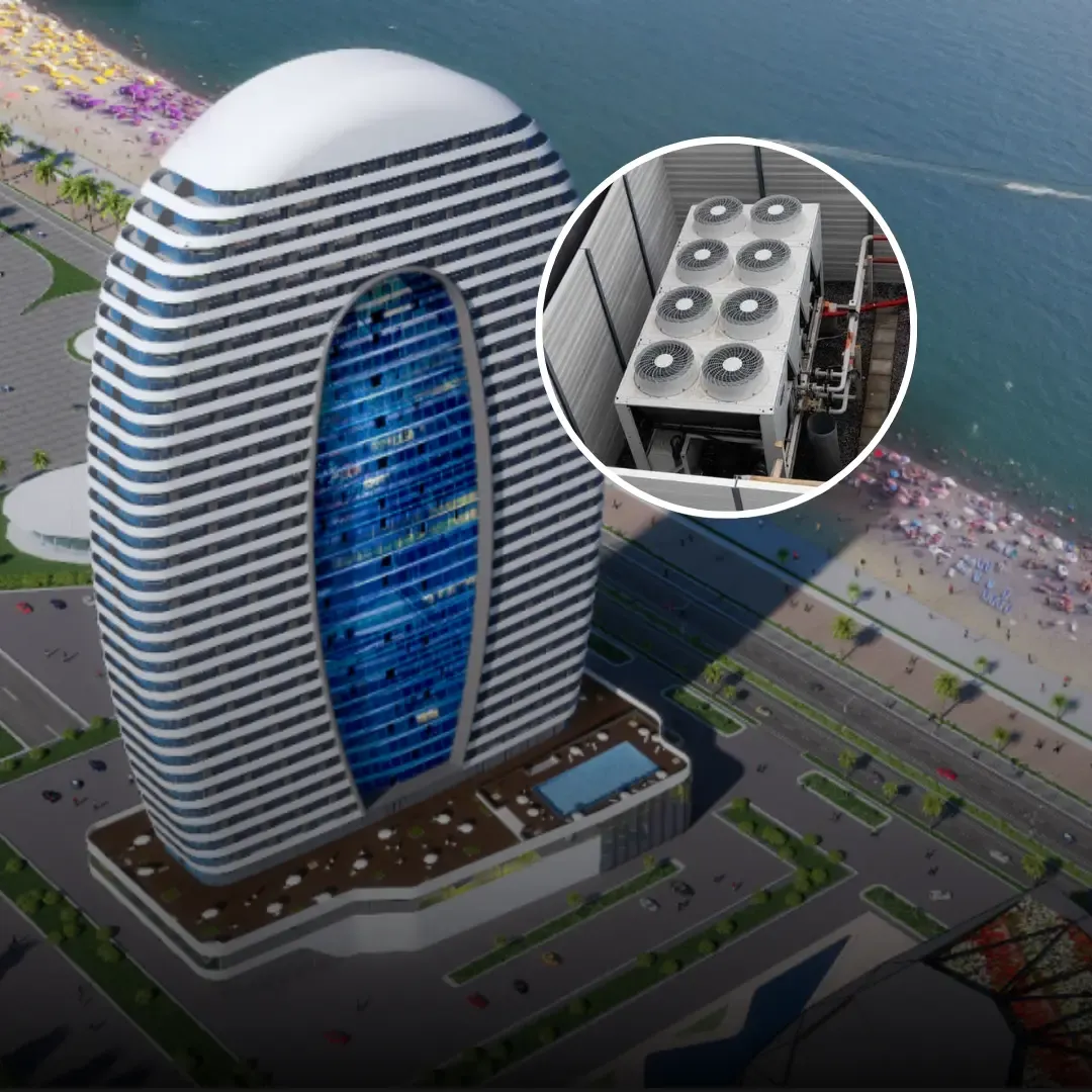 Звукоизоляция чиллеров на крыше отеля Alliance Palace